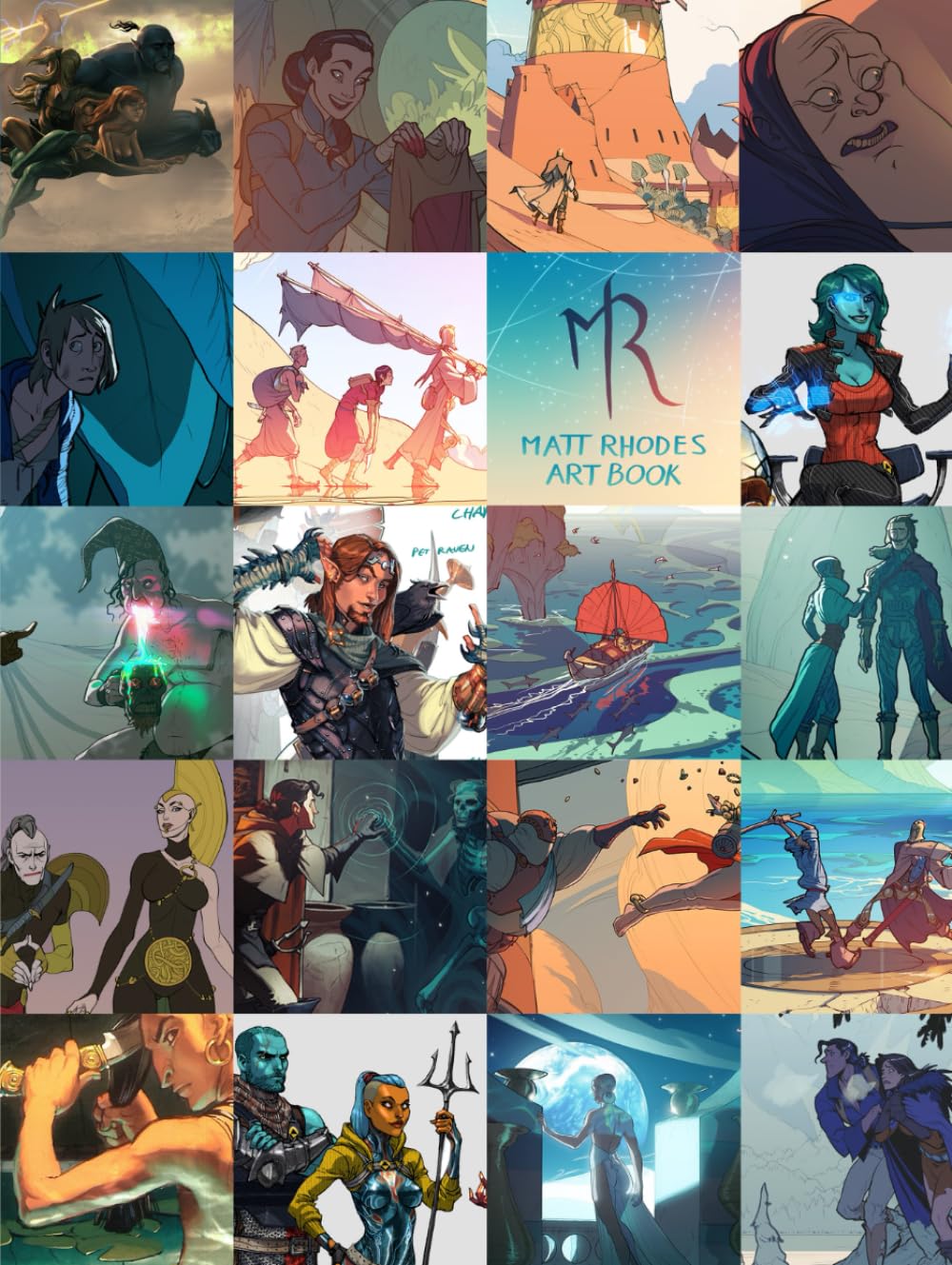 Art Book Matt Rhodes Decades of drawing stories livre illustration relié