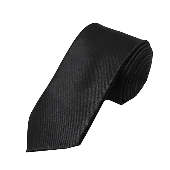 TIE STUDIO Mens Formal Solid Necktie | Satin | Microfiber | Standard Slim | Premium fabric | Superior finishing | Set of 1