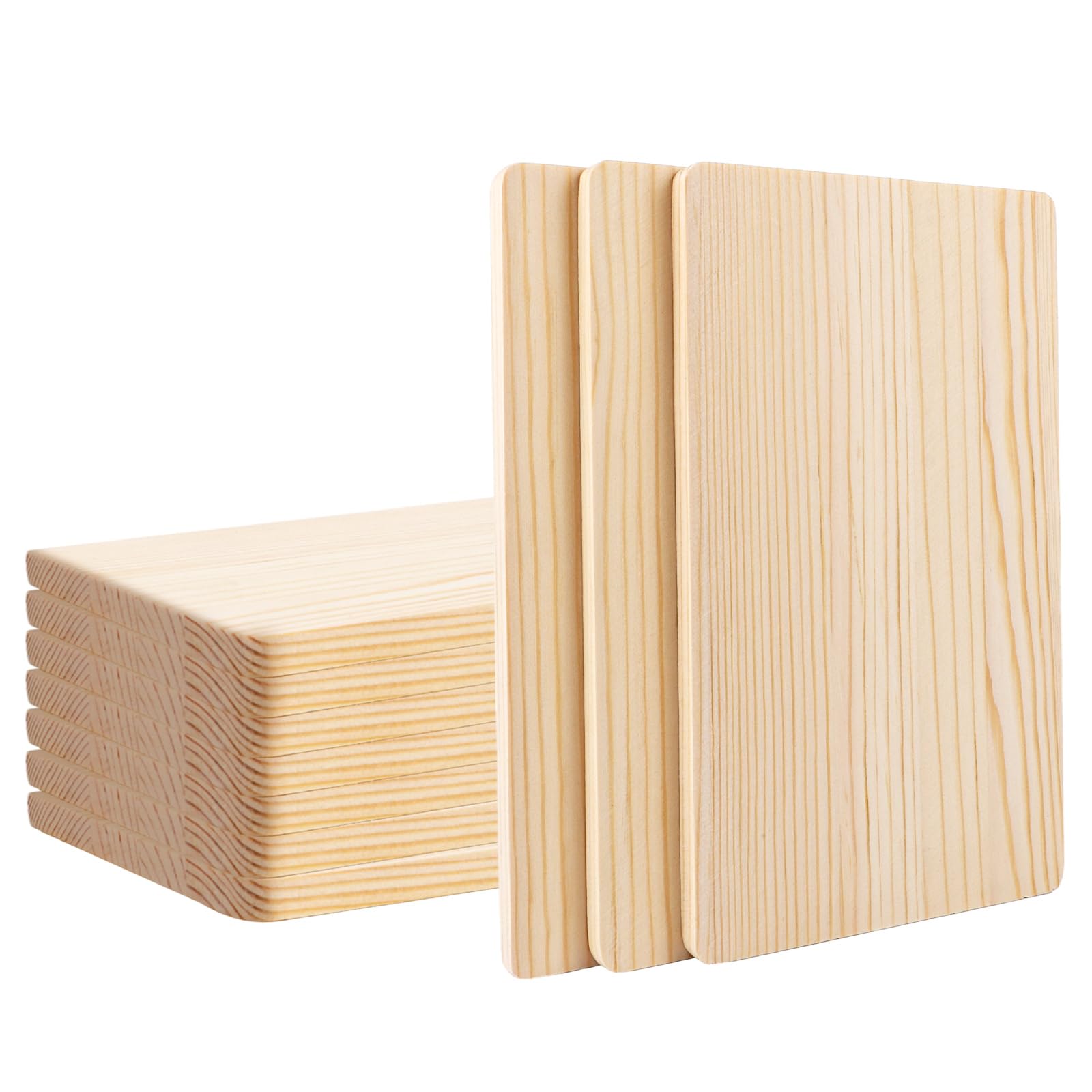 10 Taglieri in legno, 24 x 14 x 1 cm, Taglieri in legno di pino, Tagliere in legno grezzo, Tagliere in legno per pane, carne e verdura