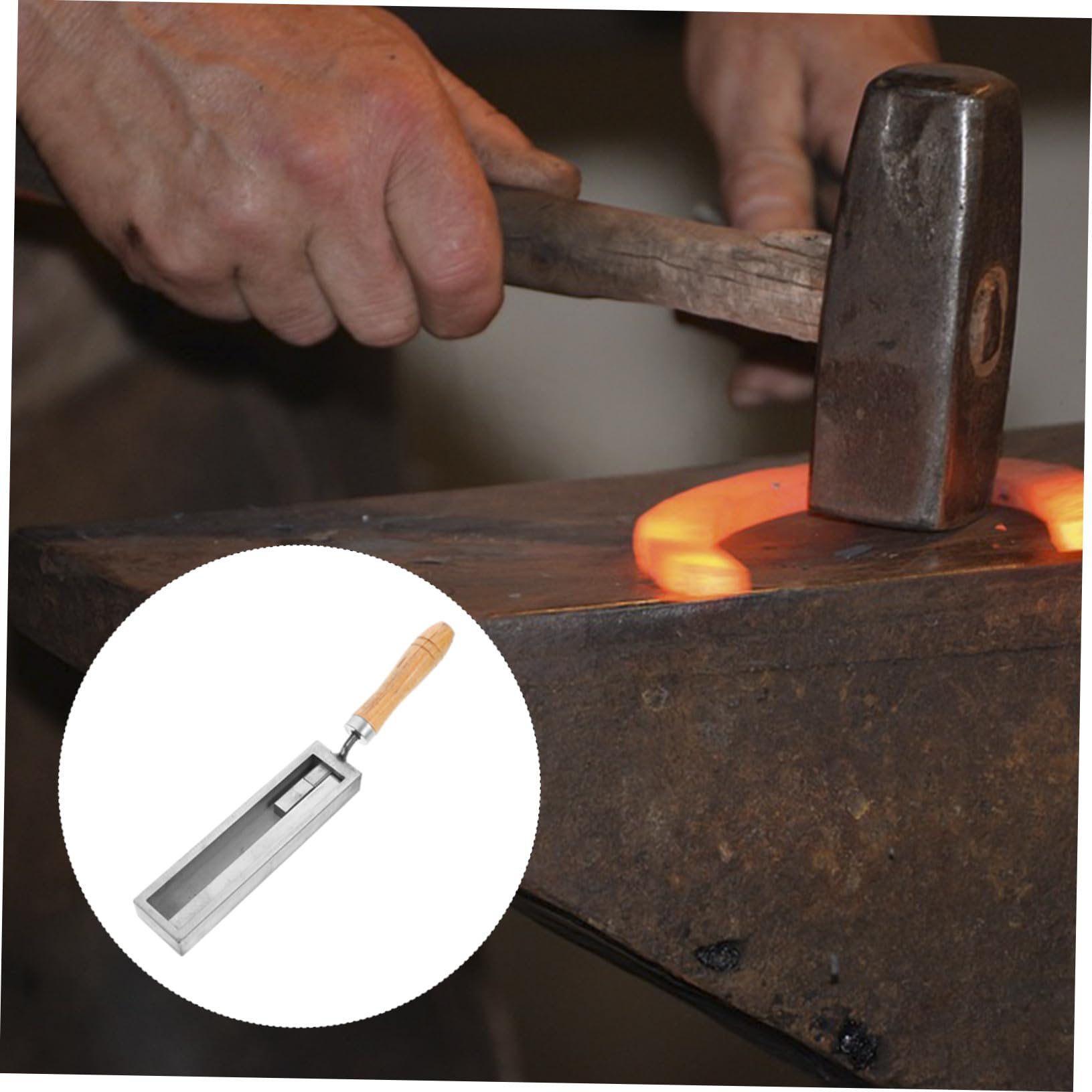 Europäische Gussform aus Eisen und Holz für Gold und Silber Selbstgemacht Schmelzen Barren aus Altmetall Präzise Formgebung für Schmuckherstellung