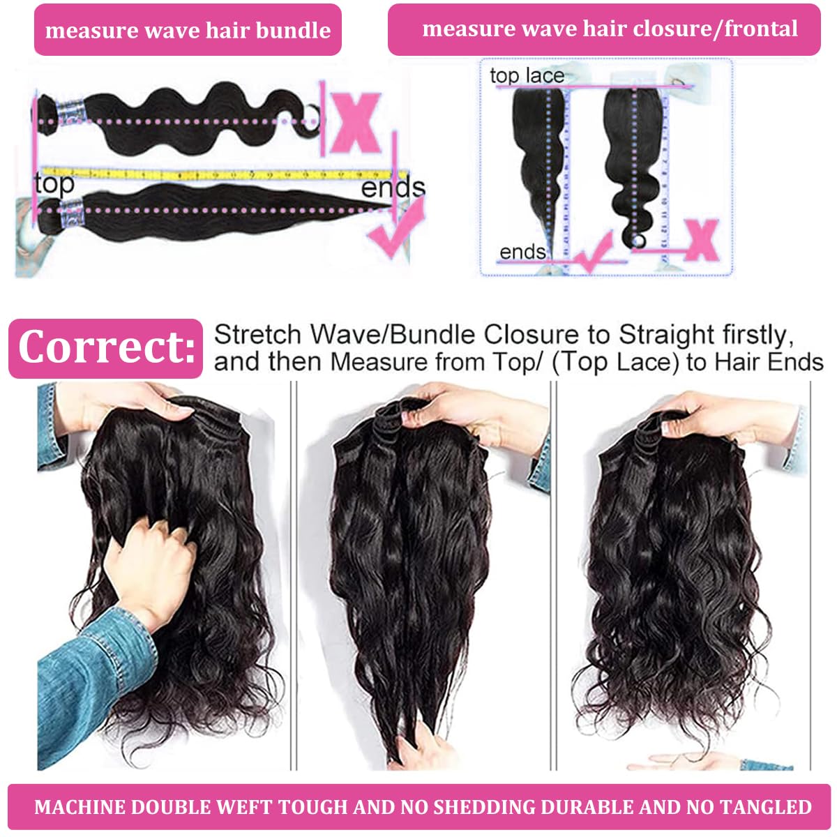 4 Bundle Body Wave Human Hair Extensions 16-22 Inches 100% Brazilian 10A Brazilian Virgin Human Hair 4 Bundles Body Wave - 20 18  main image 4