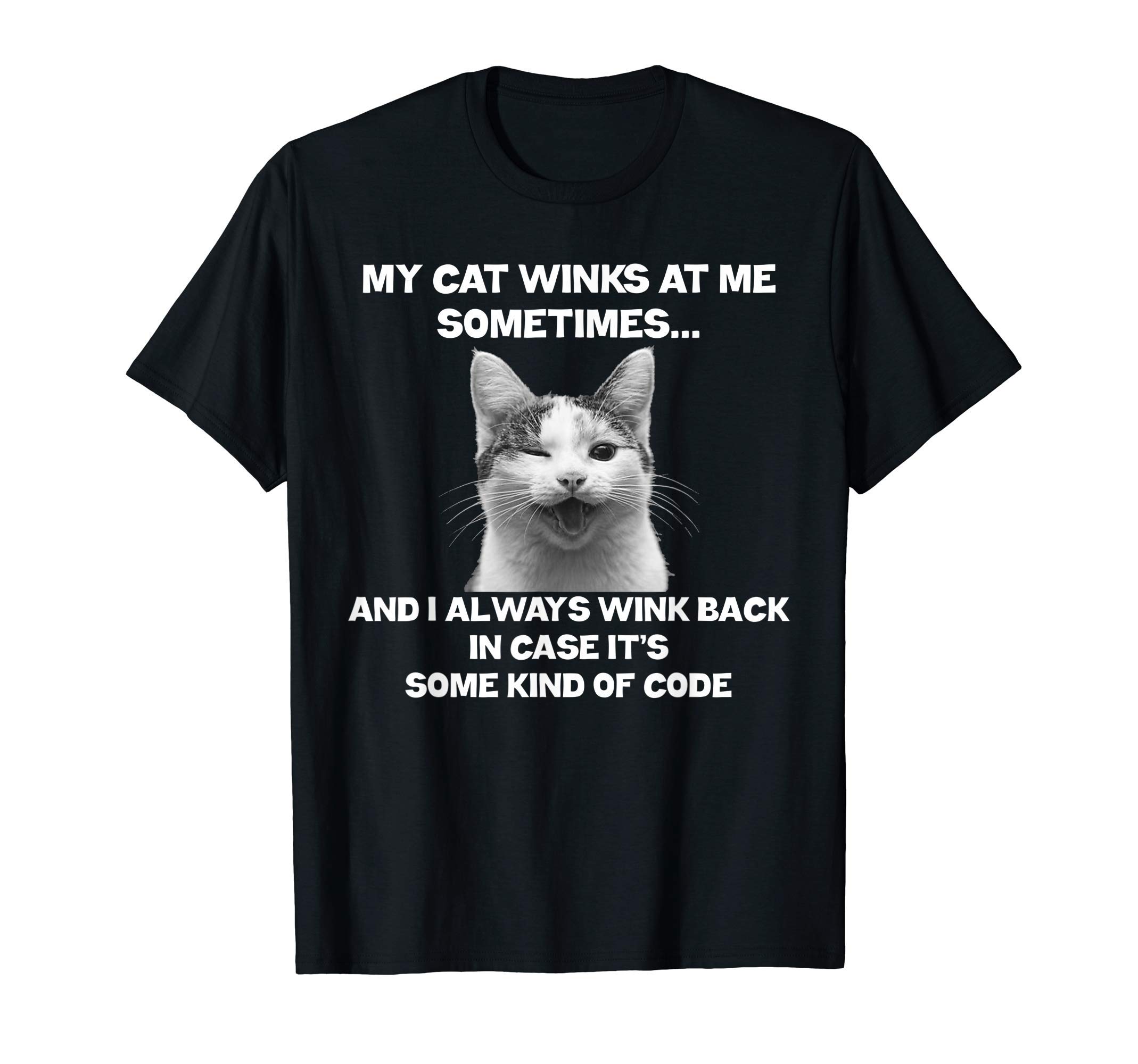 Cat Lover Funny Gift - My Cat Winks At Me Sometimes T-Shirt