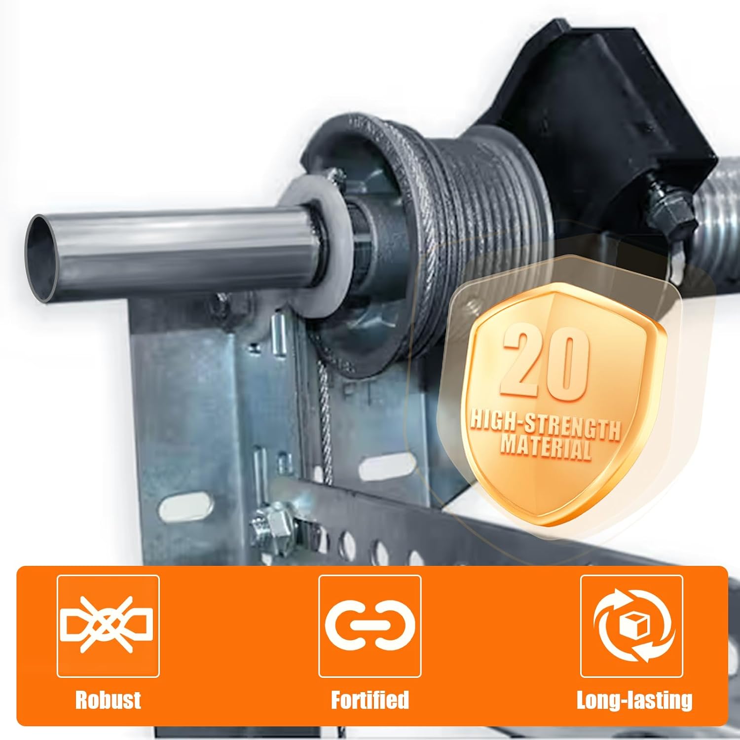 Garage Door Tube Shaft,1” Garage Doors Torsion Tubes,9'10" Long,Made from 14-Gauge Galvanized Steel,Hollow Shafts,1 Pcs