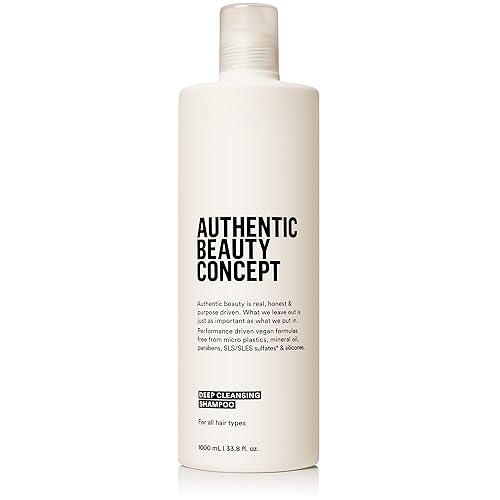 Authentic Beauty Concept Champú de limpieza profunda  Todo tipo de cabello  Elimina impurezas y grasa  Vegano y libre de crueldad  Sin sulfatos