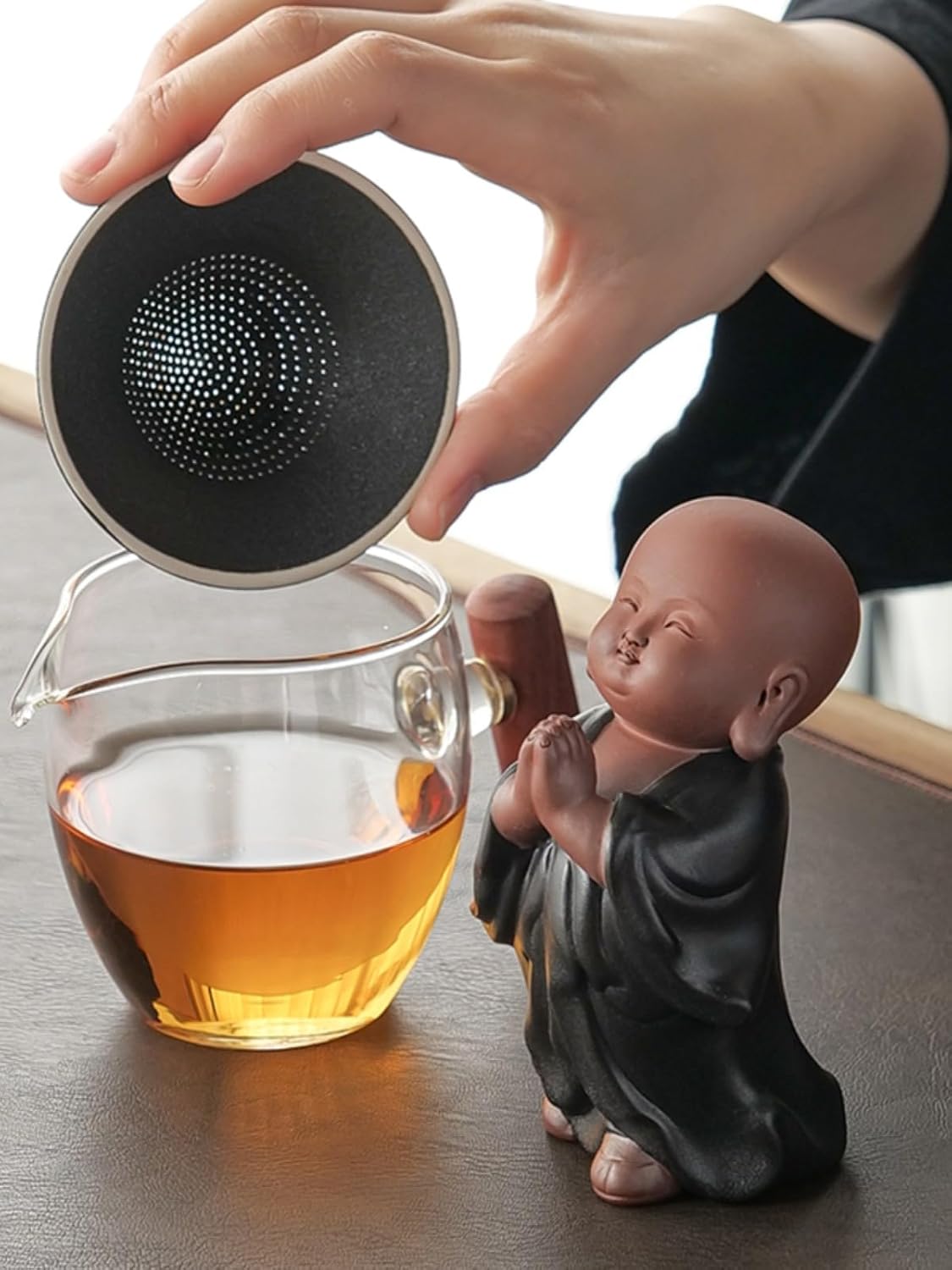 Purple Clay Tea Pet Ornament Leaf Filter Ware Home Use Kung Fu Tea Set Ornament-Style3