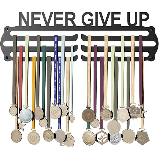 Glory Medal Hangers Never Give Up Holder - Black