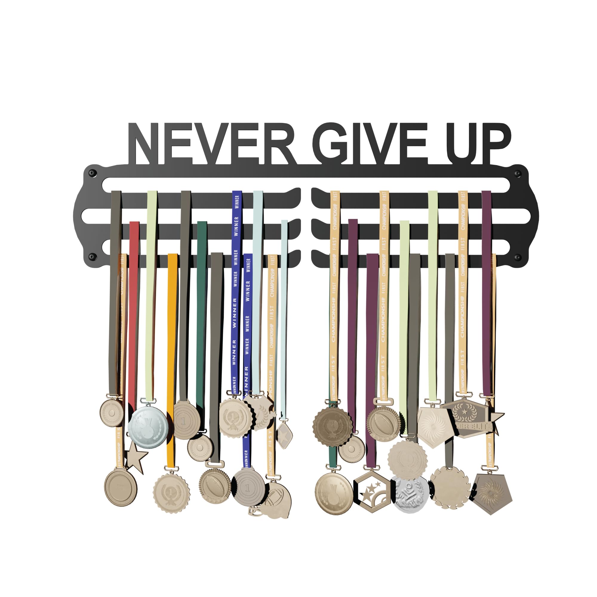 See full amazon price history chart for Glory Medal Hangers - Never Give Up Medal Holder - Metal Wall Display - Holds Up to 60 Medals - Black, Glossy Finish - Perfect for Kids and Athletes Glory Medal Hangers - Never Give Up Medal Holder - Metal Wall Display - Holds Up to 60 Medals - Black, Glossy Finish - Perfect for Kids and Athletes (B0DBLNWN8J) Amazon Price History, Amazon Price Tracker