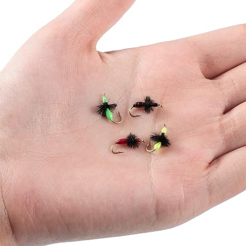 Miniatura 2 de Goture Moscas de pesca con mosca, trucha, moscas, señuelo de pesca con mosca, serpentina ninfa, moscas de camarón minnow para pesca con mosca