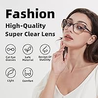 Vista 4 de 3 pares de gafas de lectura para mujer, estilo Oprah, con bisagra de resorte, lentes transparentes