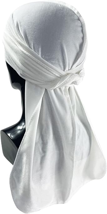 Durag Erkek T rban Bone  apka Uzun Kuyruklu Bandana Kadife Kuma
