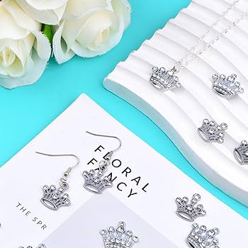 ★2024SS新作★ROMANTIC CROWN★SILVER CLIP PENDANT TEE SHIRT Amazon.com: 20pcs Silver Crown Shape Dangle Charms Alloy
