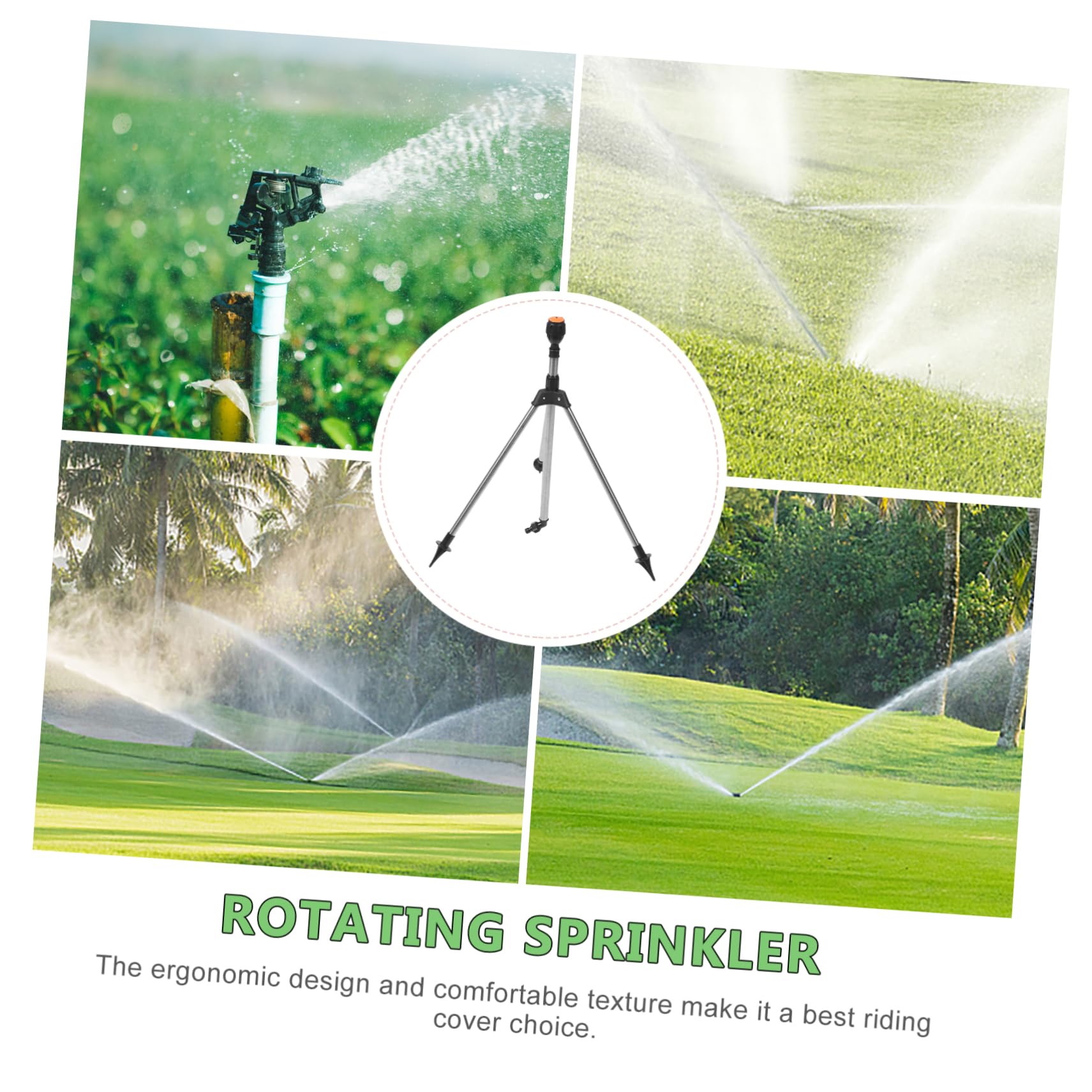 Sosoport Arroseur Rotatif à Degrés Trépied Arrosage Automatique Système Irrigation pour Jardin Et Pelouse Arroseur Pratique Et Étanche