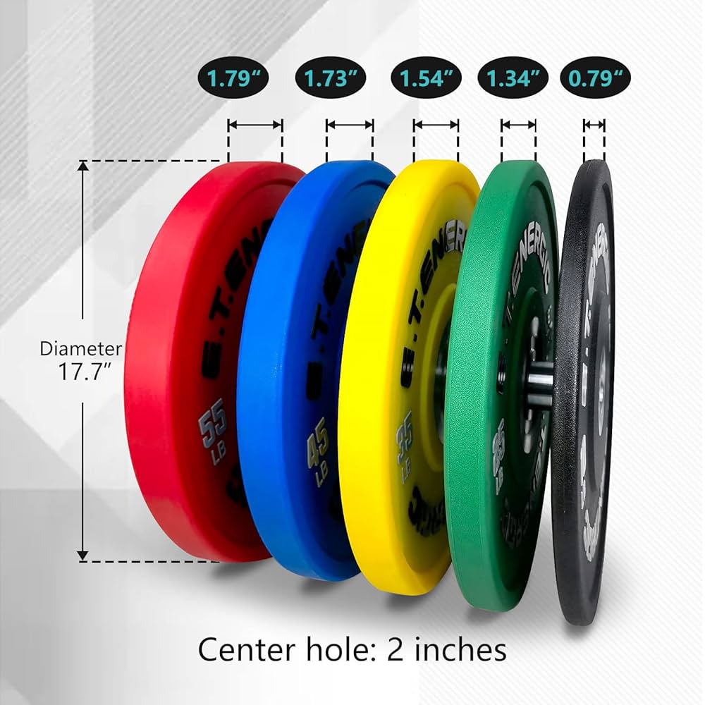 Amazon.co.jp: E.T.ENERGIC 10ポンド バンパープレート 2インチ