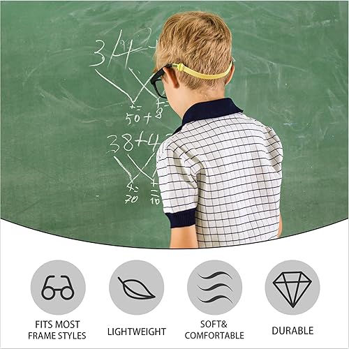 Miniatura 6 de lvvfit Correas para lentes para niños (6.5 a 10 pulgadas), correa ajustable para lentes de sol deportivas, correas de soporte para anteojos para