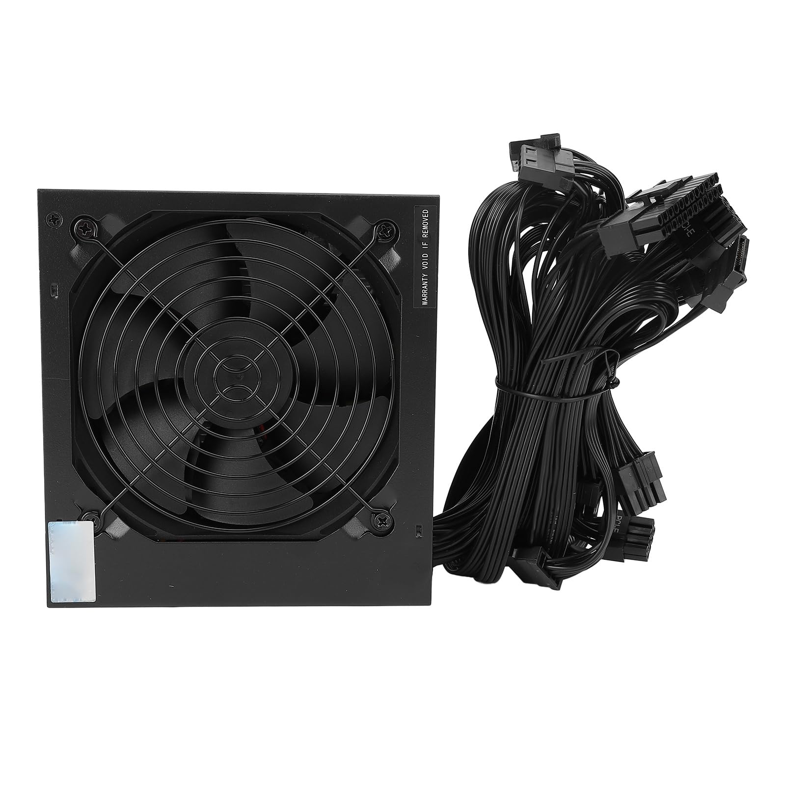 PUSOKEI Alimentatore da Gioco da 600 W per Desktop ATX |Alimentatore per Computer Dual Core con Ventola Nera da 12 Cm, Supporta il