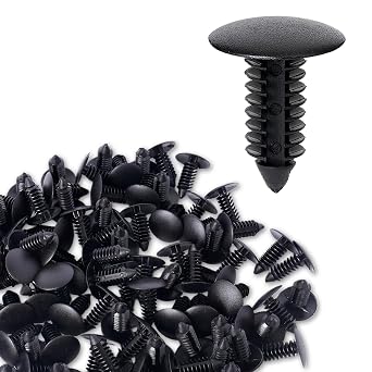 100Pcs Plastic car Bumper Clips - 8mm Automotive Clips and Fasteners, Plastic Push Rivets Retainer Clips for GM 1605396, 1595864, Chrysler 6030441, Ford 388577S, W705589-S300