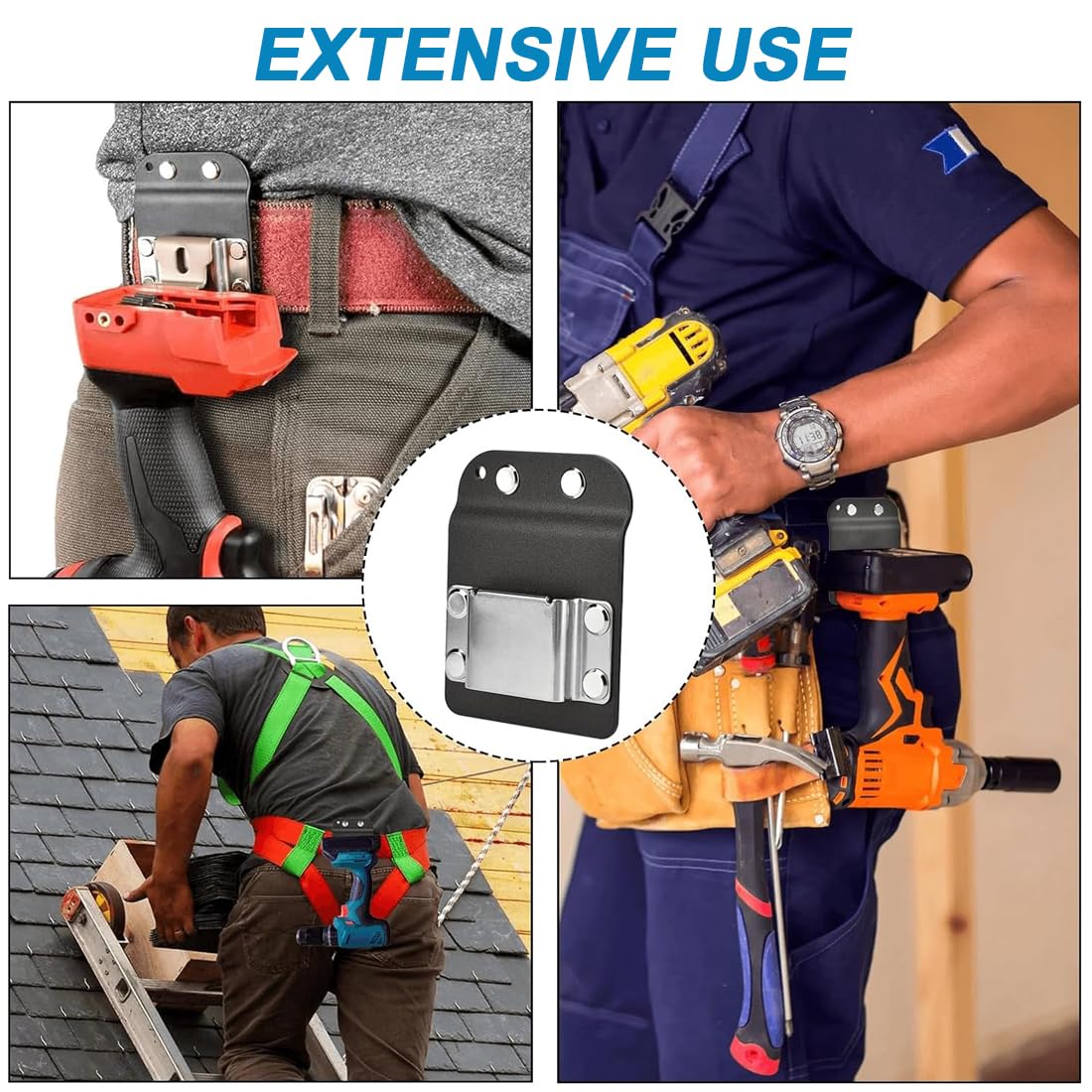 HAGNA Clip Per Trapano Per Cinture, Porta Attrezzi Da Cintura, Cintura Porta Attrezzi, Per Avvitatori Ad Impulsi, Trapani Senza Fili, Chiodatrici, Metri A Nastro