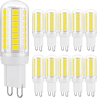 Vista 10 de DiCUNO Bombilla LED G9 de 4 W, 3000 K blanco cálido, equivalente a halógeno de 40 W, bombillas de araña T4 G9 con base de dos pines, no regulable