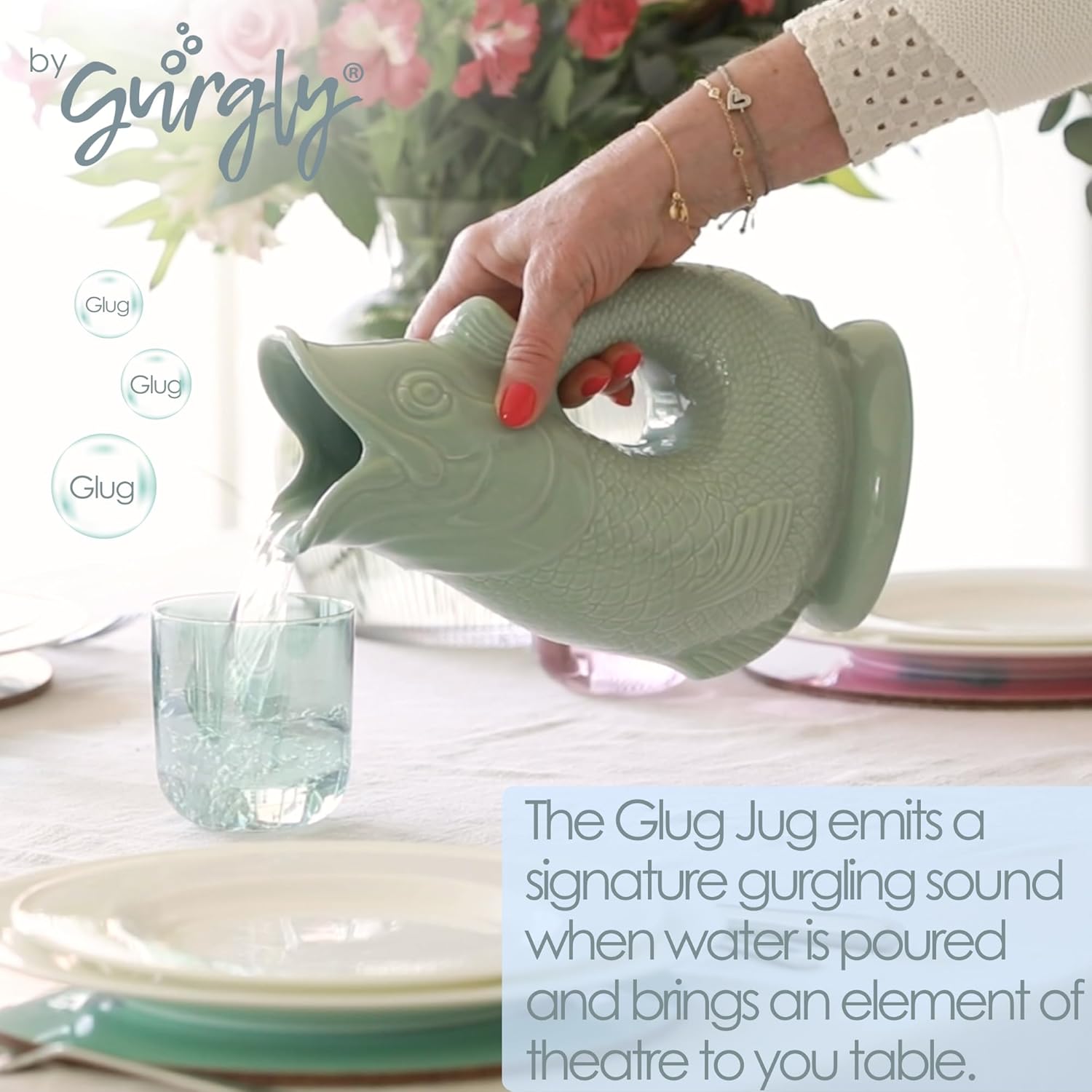 Iconic Cotton Glug Jug Large 1.4L – Fish Water Jug, Decorative Fish Vase, Ornament, Carafe – The Perfect Gift