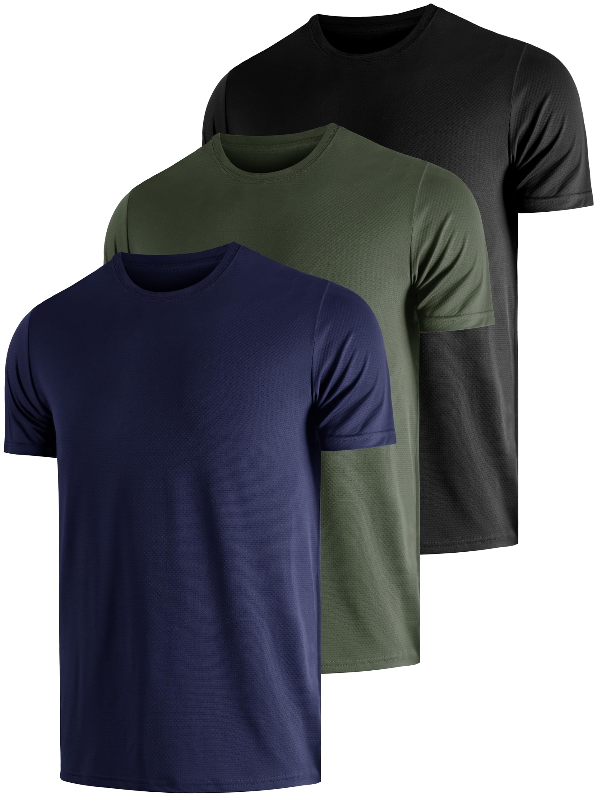 Lot de 3 t-Shirts de Protection UV pour Homme Protection Solaire UPF 50+ Manches fonctionnelles pour Natation Rash Guard Séchage Rapide pour l'extérieur Le Surf la randonnée la