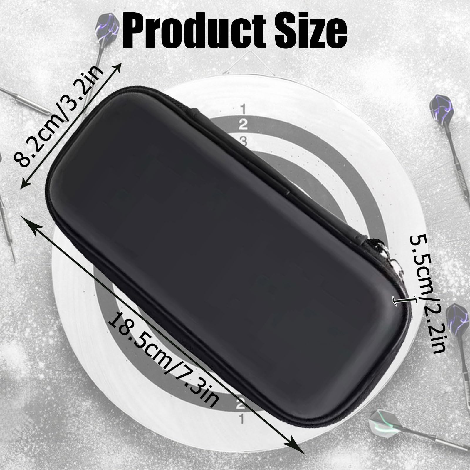 Butyeak Estuche Dardos, Funda Dardos, Cartera de Almacenamiento, Darts Case, Bolsa Caja de Almacenamiento para 4 Dardos, EVA Dartwallet con Cierre de Cremallera, Dardos no Incluidos, Color Negro