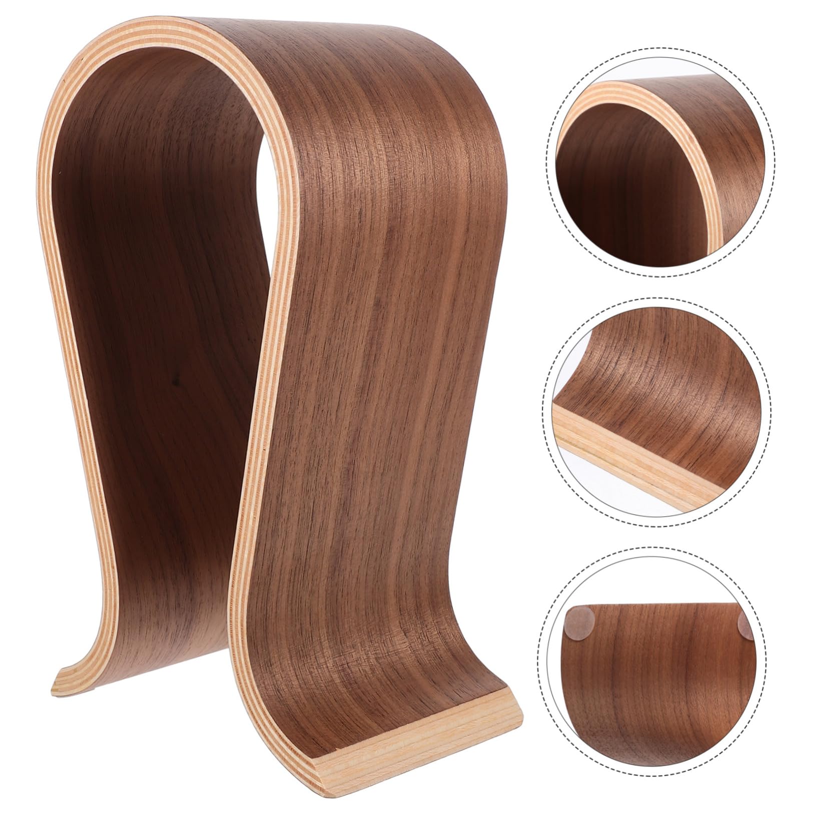 Gadpiparty Soporte para Auriculares Soporte para estantes Auriculares inalambricos para Casco Porta Casco Soporte Auriculares Colgador de Auriculares Estante para Auriculares de Madera Percha