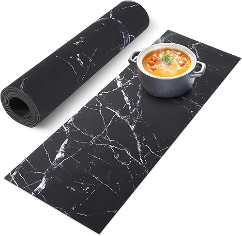 Tapete de mesa de salvamanteles para platos calientes, 12 x 40 pulgadas, resistente al calor, impermeable, decorativo, para granja, cocina,