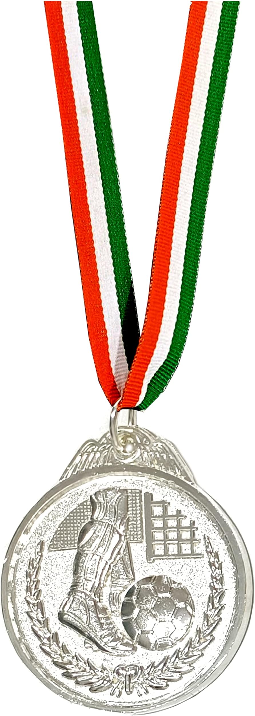 Be Win3D Embossed Designed Football Gold Medal/Soccer Medal/Functions Medal 2.5" in, Thickness 4 MM with Tricolor Tag