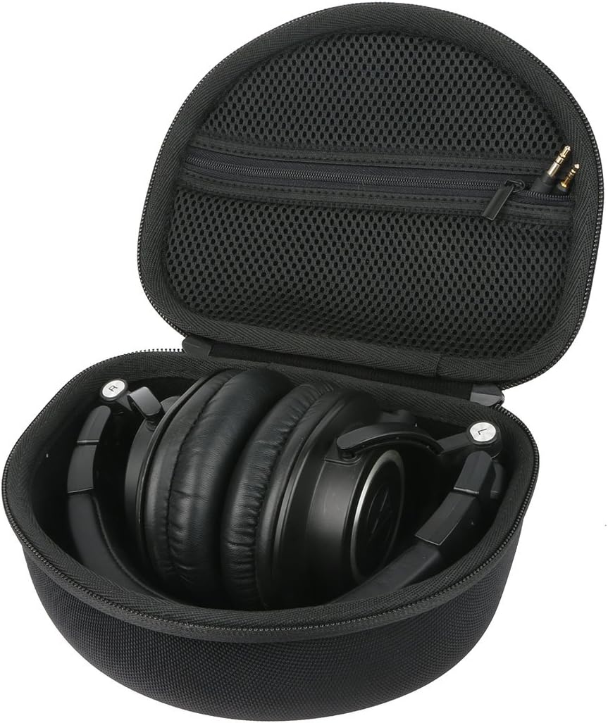 Khanka Hard Case Replacement for Audio-Technica ATH AR3BTBK M50 M40X M50X M30x M50xMG Professional Studio Monitor Headphones Headset Headphone (black2) : Electronics