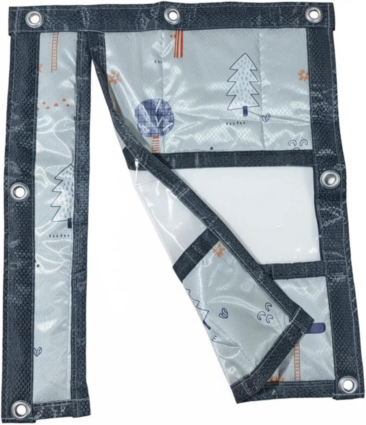 Dog Door Flap, Insulated Windproof Magnetic Replacement Pet Door Cover with Clear Window & Weighted Bottom Bar,for Dog Houses, Cat Houses, and Other Pet Shelters,2 Sizes (15.7 * 19.7)