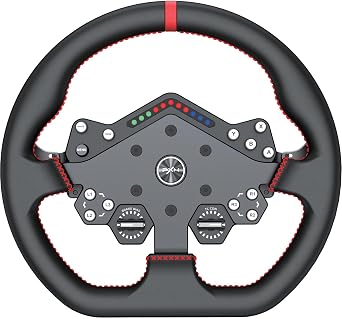 PXN W DS R2 Gaming Racing Wheel   Quick Release, 4 Paddle Shifters, Dynamic RGB Rev Lights, Microfiber Leather Grip, 11.4-Inch PC Steering Wheel, Compatible with VD4 / VD6 / VD10 Direct Drive Bases