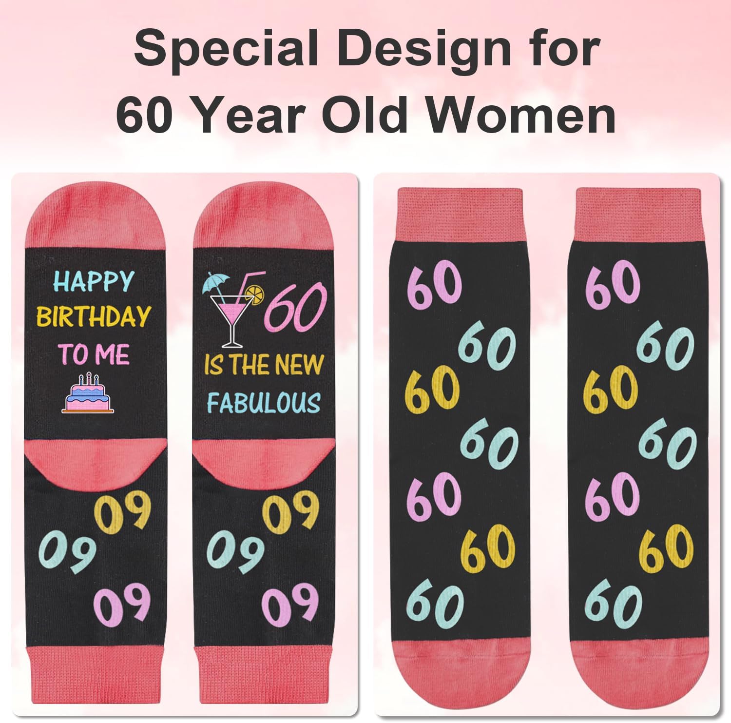 Birthday Gifts for Woman with Womens Novelty Socks for 30th/40th/50th/60th/70th/80th Birthday Women - Image 8