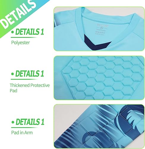 Miniatura 2 de TOMIYO Custom Goalie Jersey Soccer for Adult Kids Goalkeeper Jersey Personalized Long Sleeve Shirt Uniform with Name Team