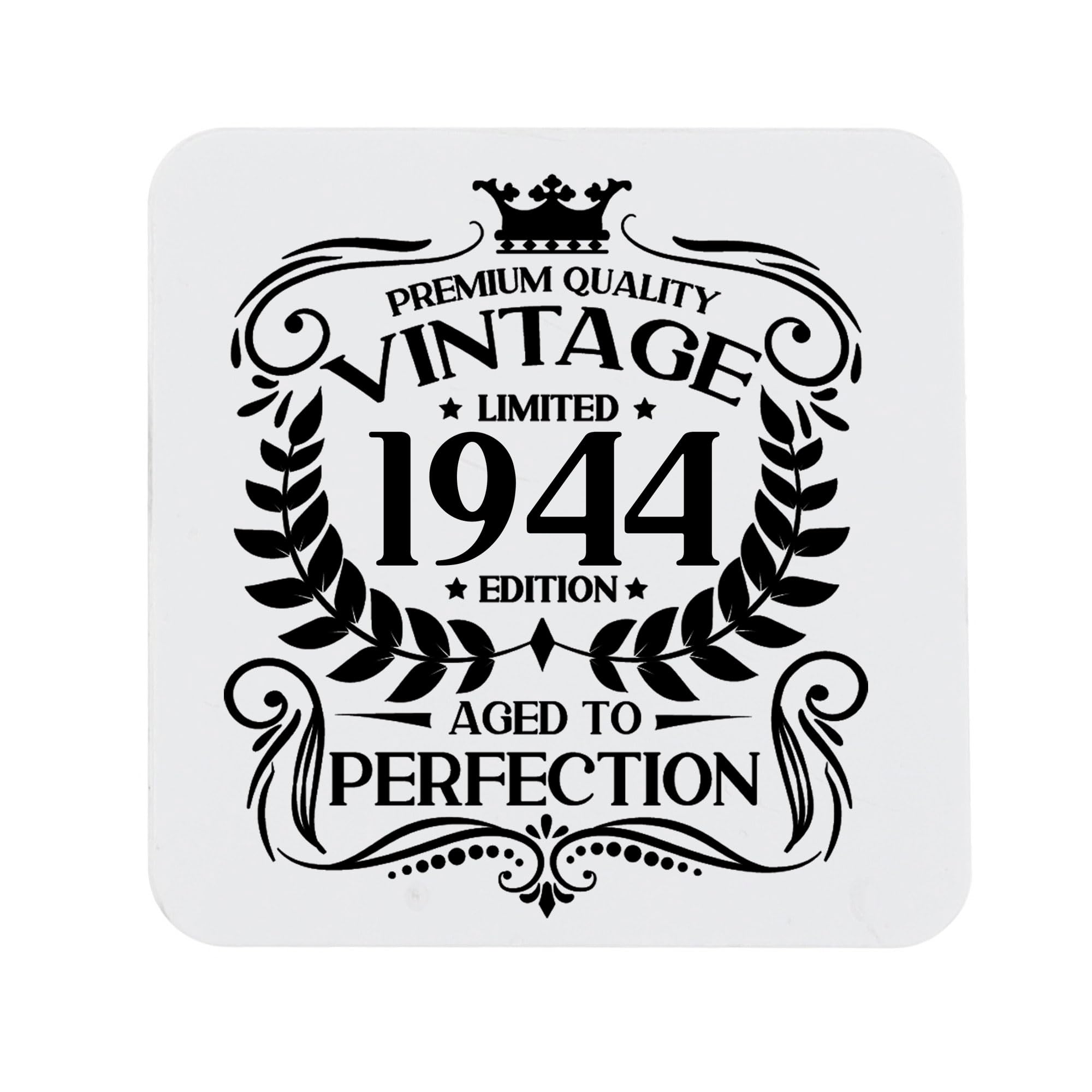 80th Birthday Gift for Men Vintage 1946 Aged to Perfection Engraved Slate Coaster Present for 80 Year Old Etched Natural Slate Placemat (Round Slate) — view 182