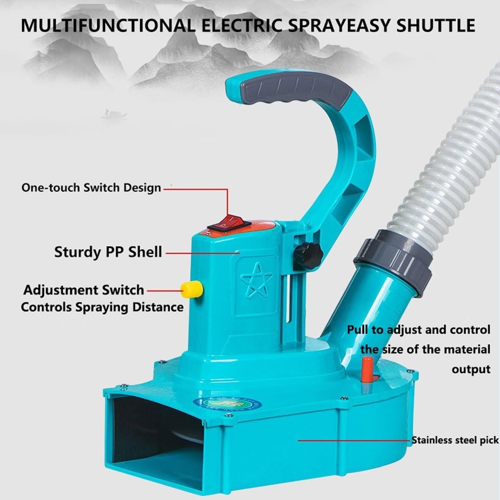 Esparcidor de Fertilizante Automático 25 L - Esparcidor de Mochila Inalámbrico 3000 RPM para Semillas y Abono, Alcance 4–5 m, Flujo Ajustable, para Césped Granja y Huerto