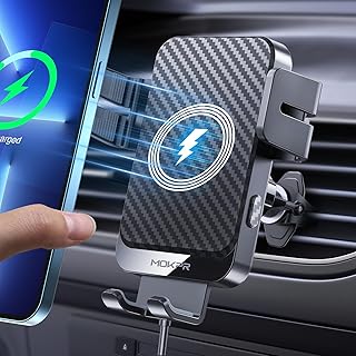 Sponsored You’re seeing this ad based on the product’s relevance to your search query.Learn more about this advertisement MOKPR 15 W Car Mobile Phone Holder with Charging Function, Car Charger Inductive Charging Station Car Mobile Phone Holder Ventilation Automatic Clamping Mobile Phone Holder Car Inductive Charging for