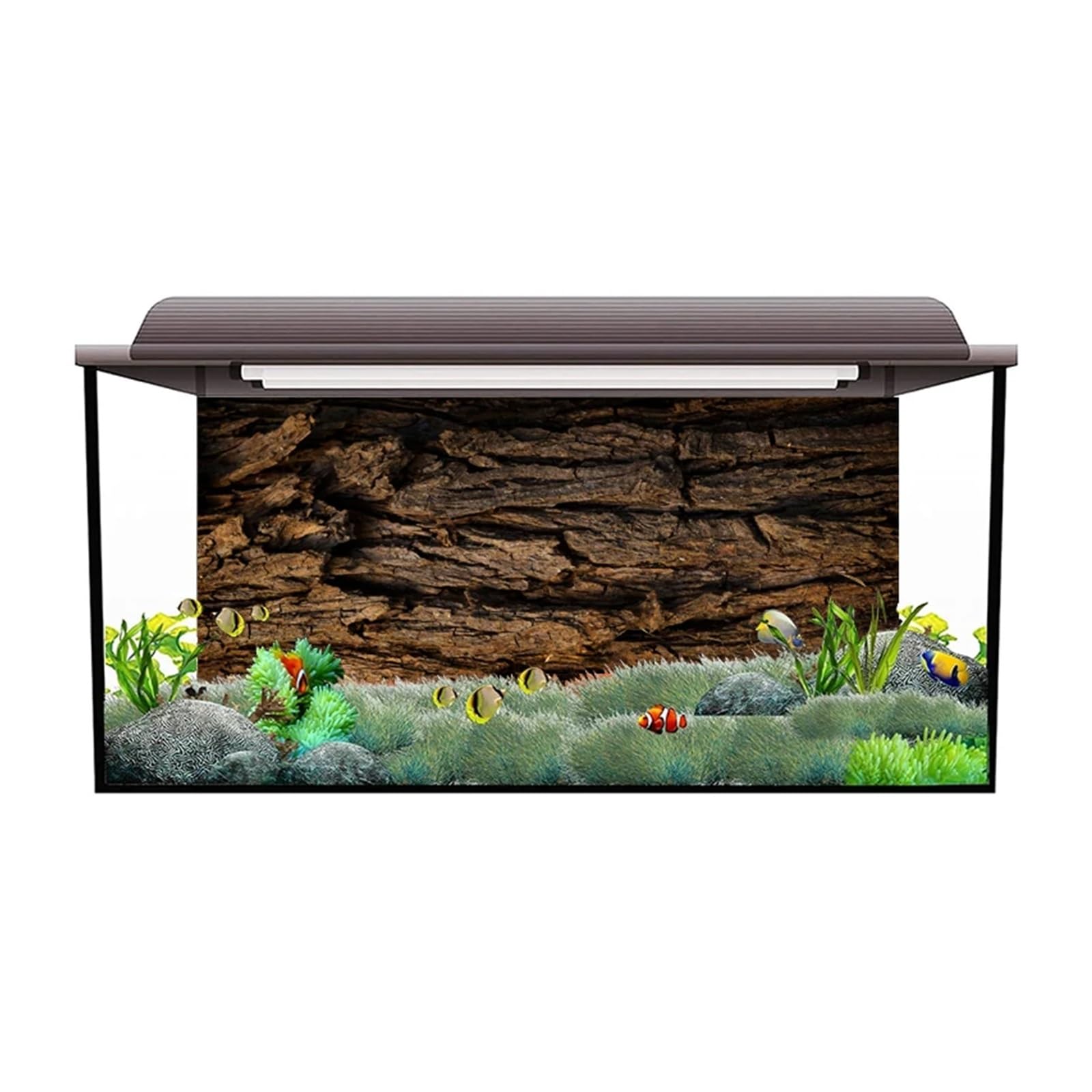 Fond D'aquarium Affiche de Fond d'aquarium Rocheux, Papier Peint Autocollant for Aquarium en Pierre rocheuse, arrière-Plan 3D(50x100cm)