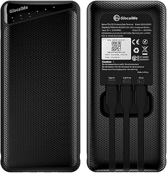 Amazon Com Glocalme Triforce 4g Lte Mobile Hotspot 7000mah Portable Charger Power Bank Mfi Certified Wireless Wifi Device For Travel No Sim Card Needed With Us 8gb Global 1gb Data Pocket Wifi