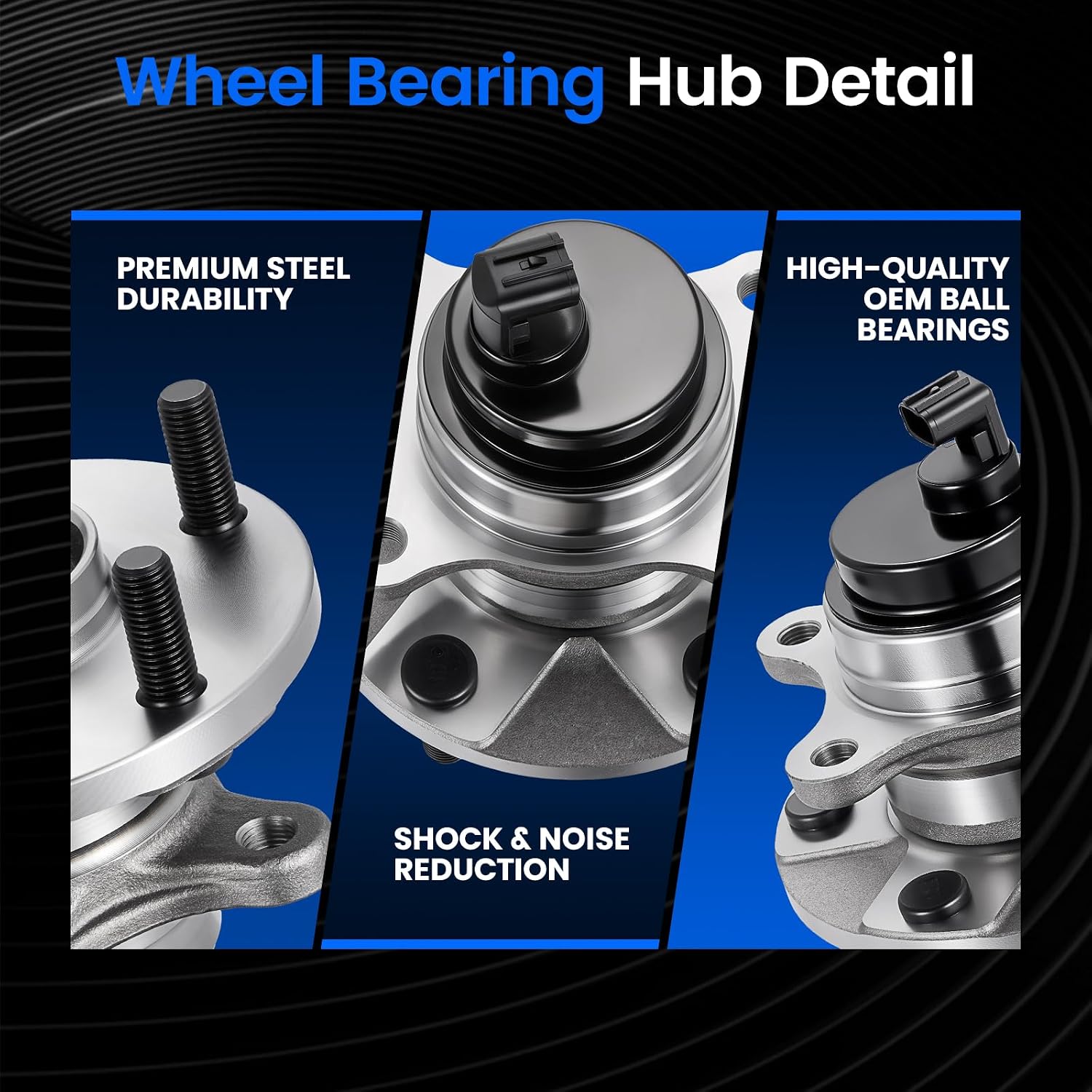 513163 Front Wheel Bearing and Hub Assembly Compatible with Lexus LS430 2001-2006 4.3L V8 Gas, 1PCS