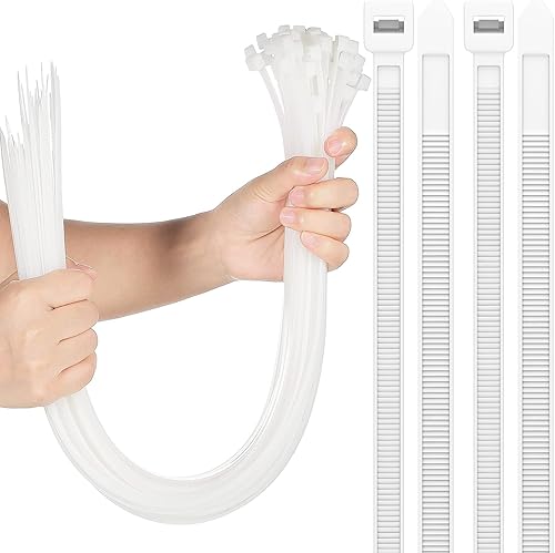 Miniatura 1 de Shappy Bridas de 18 pulgadas de largo, bridas de cables negras, bridas eléctricas industriales grandes, 500 piezas para envolturas de amarre al aire