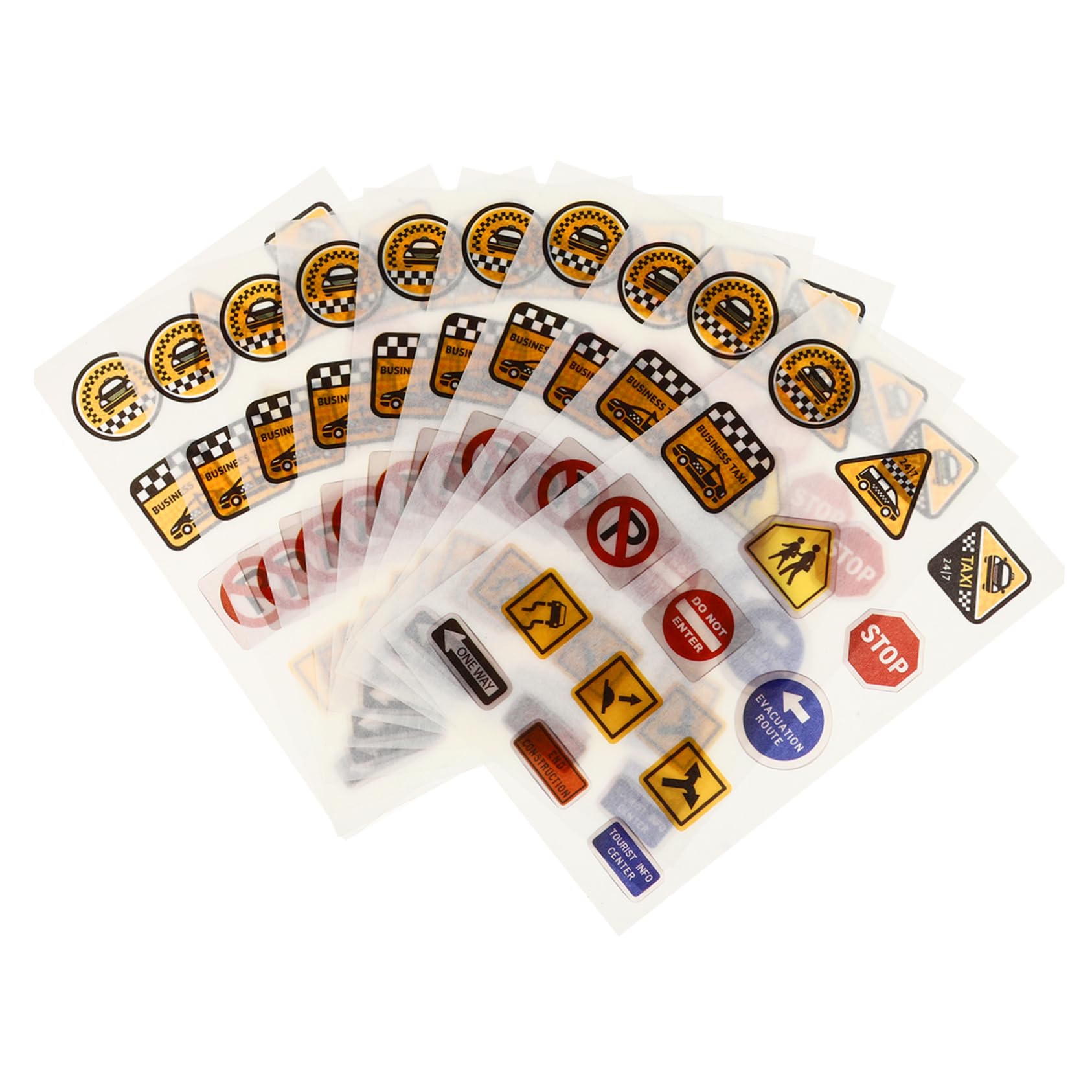 DIYEAH DIY Sticker Sheets Road Traffic Sign Stickers Educational Toys for Boys and Girls