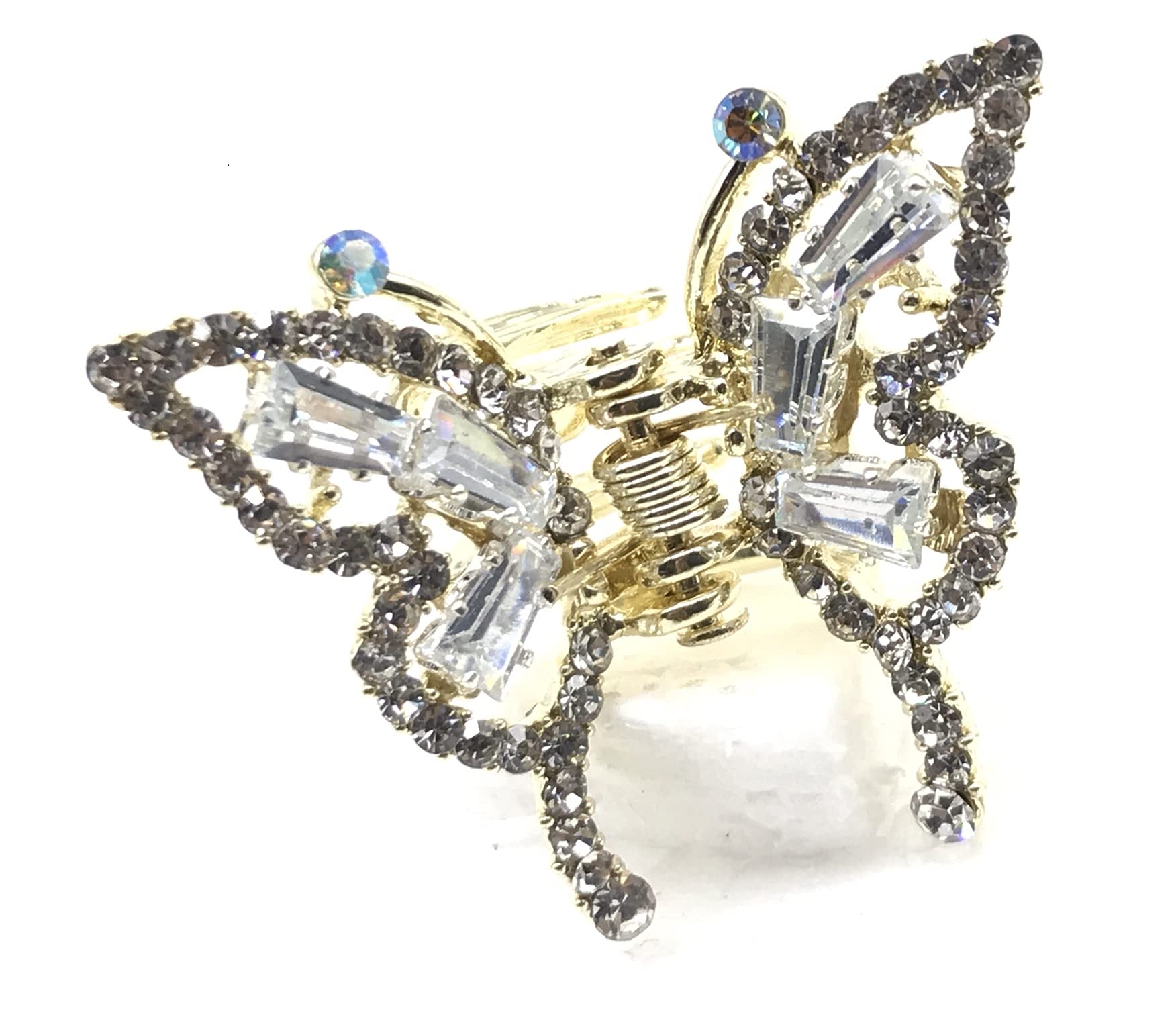 SriShopify Mini butterfly hair clips Womens Clips Jewellery Stylish CZ Crystal Stones Butterfly Hair clutcher hair claw clip American diamond metal hair clips Stone. (B0999KRPCF) Amazon Price History, Amazon Price Tracker