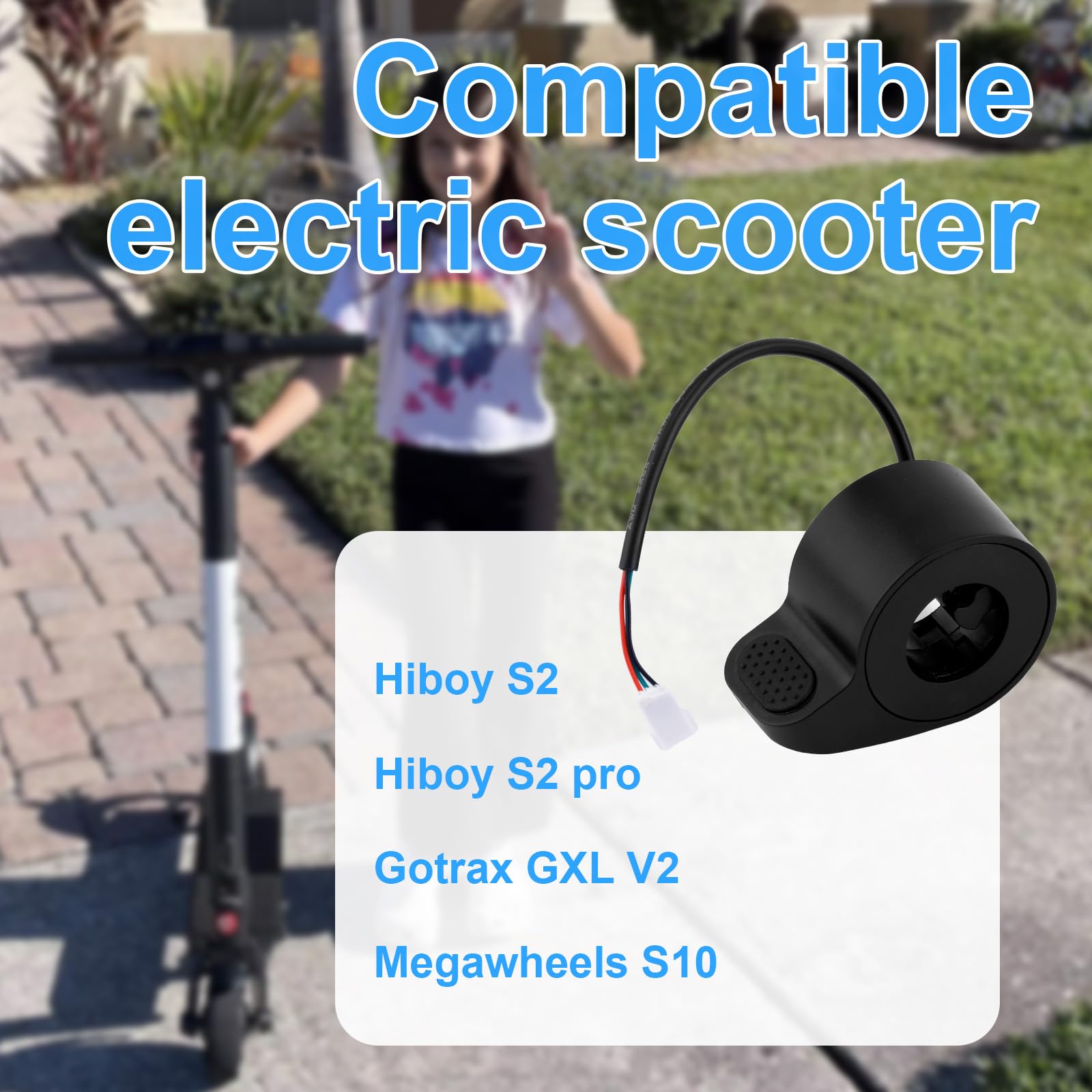 Acceleratore Pollice Ricambio Monopattino Elettrico, Facile Installazione Acceleratore Monopattino Elettrico Compatibile con GOTRAX GXL V2 per Accessori per Gotrax