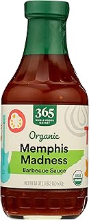 365 by Whole Foods Market, Bbq Sauce Memphis Madness Organic, 18 Ounce