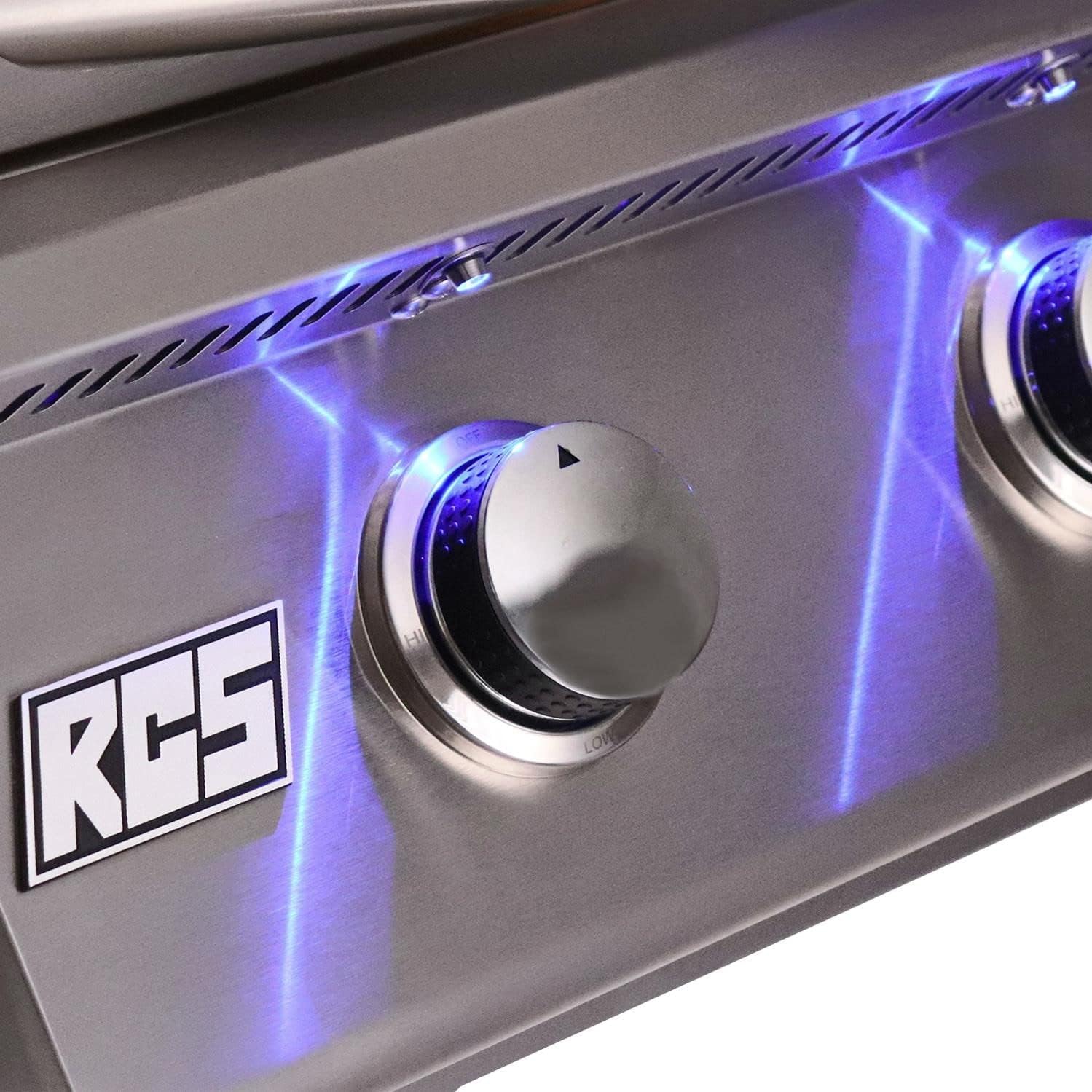 32 Premier Grill with Blue LED and Rear Burner - NG