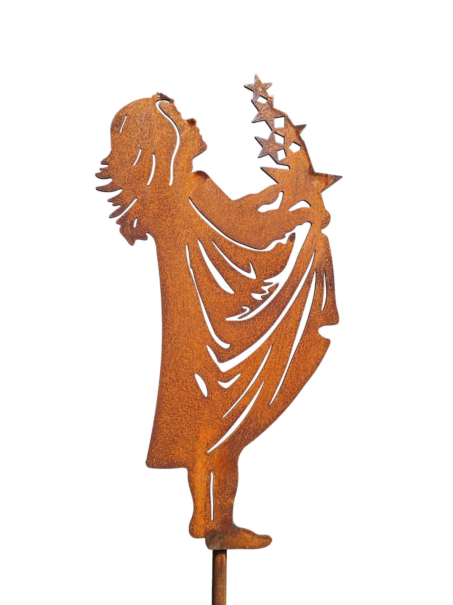 Bornhöft Gartenstecker Bremer Stadtmusikanten - Edelrost Tierpyramide 40cm, Perfekt Für Garten & Balkon