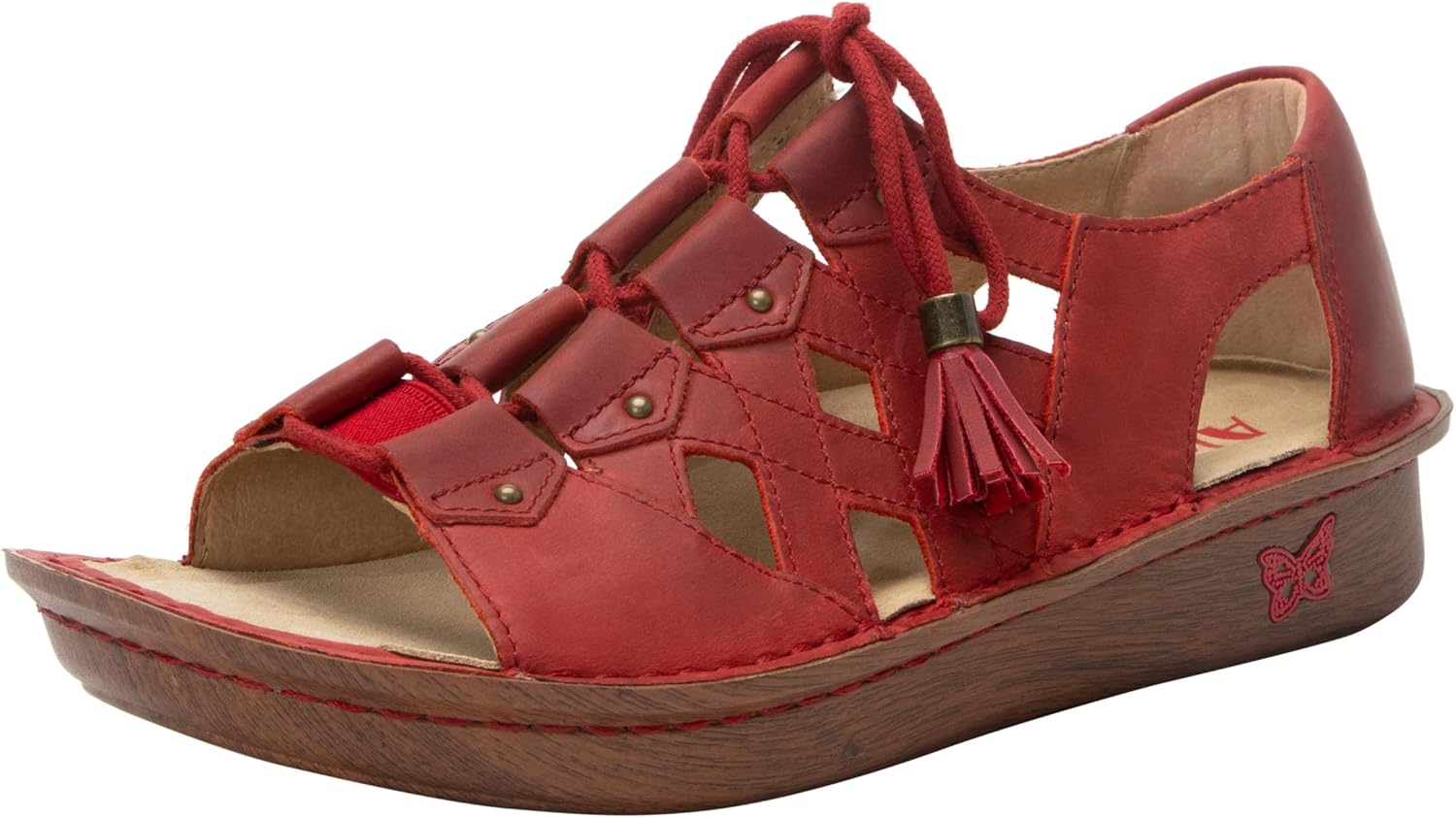Alegria Women's Valerie Oiled Red Slide Sandal 9 M US