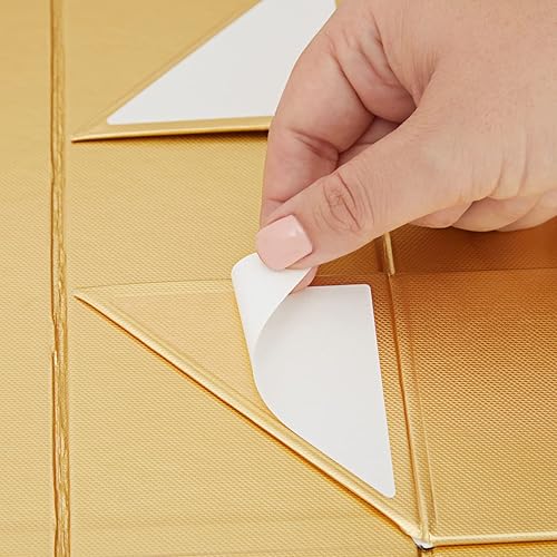 Miniatura 6 de Stockroom Plus Caja de regalo con tapa, paquete de 6, 9.5 x 9.5 x 3.5 pulgadas, cuadrada dorada brillante, caja de propuestas para dama de honor y