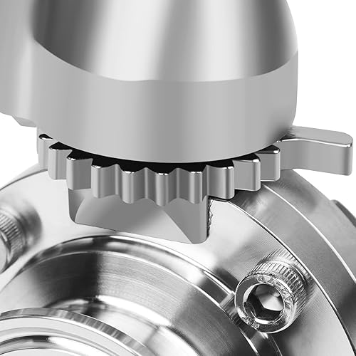 Miniatura 5 de Válvula de mariposa de 1,5 pulgadas, 2 piezas, abrazadera de acero inoxidable sanitario 304 con mango de gatillo Tri Clamp Válvula de mariposa