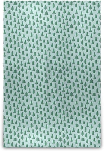 Mantas y mantas de árboles de Navidad con patrón plano, mantas cálidas ultrasuaves para campamento, dormitorio, para uso en todas las estaciones, 60